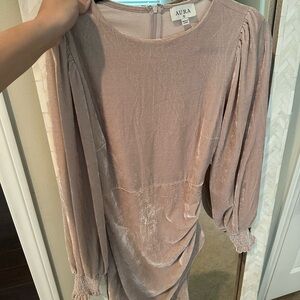 Aura NWT Blush Velvet Dress